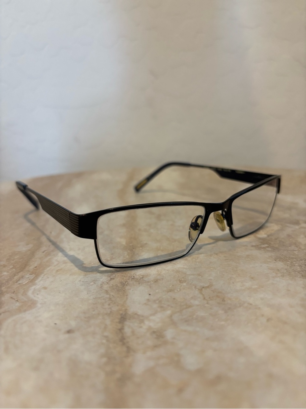 Ted Baker Busta B303 Men's Black rectangular metal eyeglasses